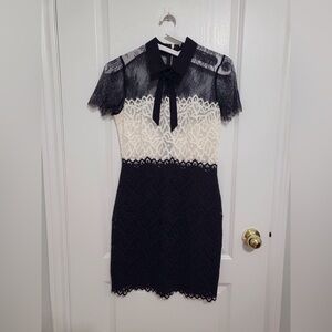 Sandro Two-Tone Lace Dress size2